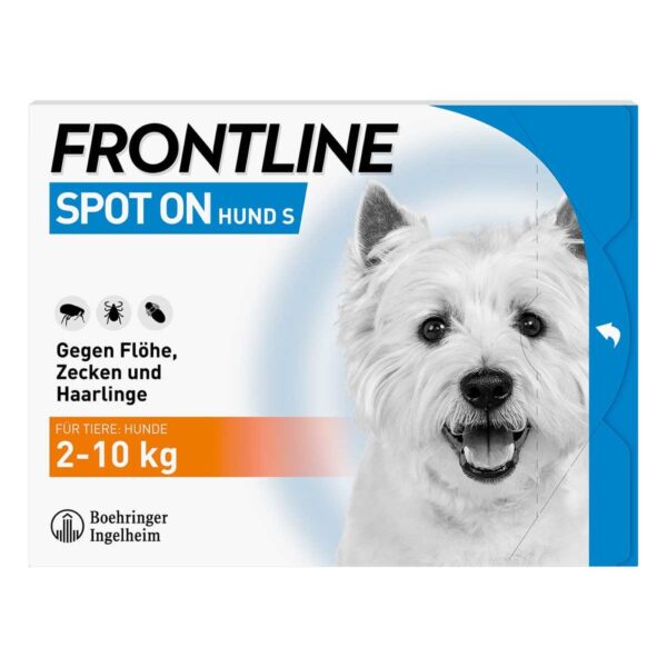 FRONTLINE SPOT ON Hund gegen Zecken Flöhe & Haarlinge 2-10 kg