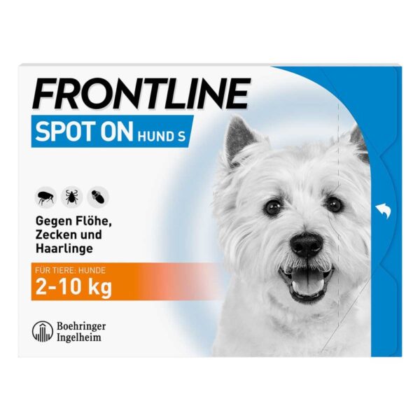 FRONTLINE SPOT ON Hund gegen Zecken Flöhe & Haarlinge 2-10 kg