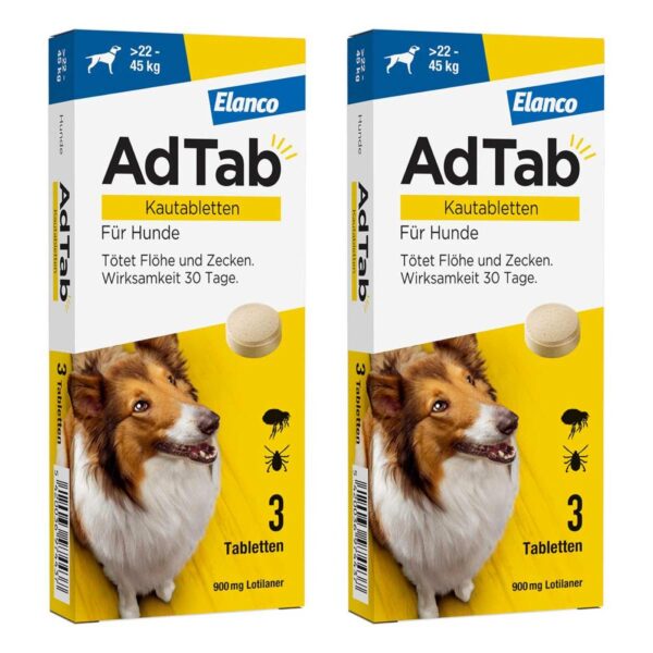 AdTab 900 Mg Kautabletten für Hunde >22-45 Kg