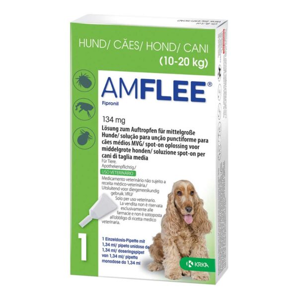 Amflee 134 mg Lösung zur, zum Auftropfen für mittelgr.Hunde