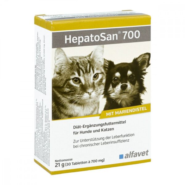 Hepatosan 700 Tab.ergänzungsfutterm.f.hund/katze