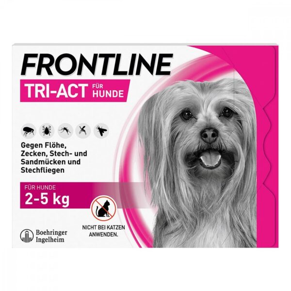 FRONTLINE TRI-ACT Hund gegen Zecken Flöhe & Mücken 2-5 kg