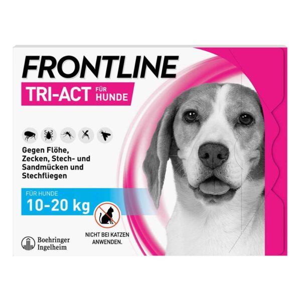 FRONTLINE TRI-ACT Hund gegen Zecken Flöhe & Mücken 10-20 kg