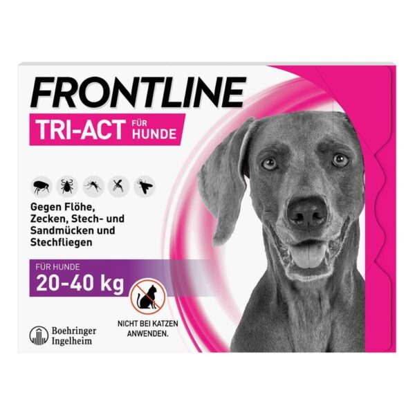 FRONTLINE TRI-ACT Hund gegen Zecken Flöhe & Mücken 20-40 kg