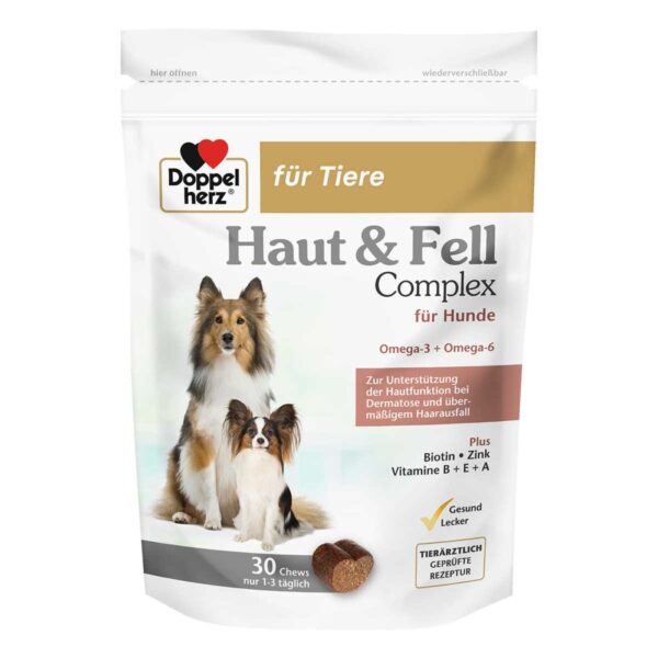 Doppelherz für Tiere Haut & Fell Complex Chews für Hunde