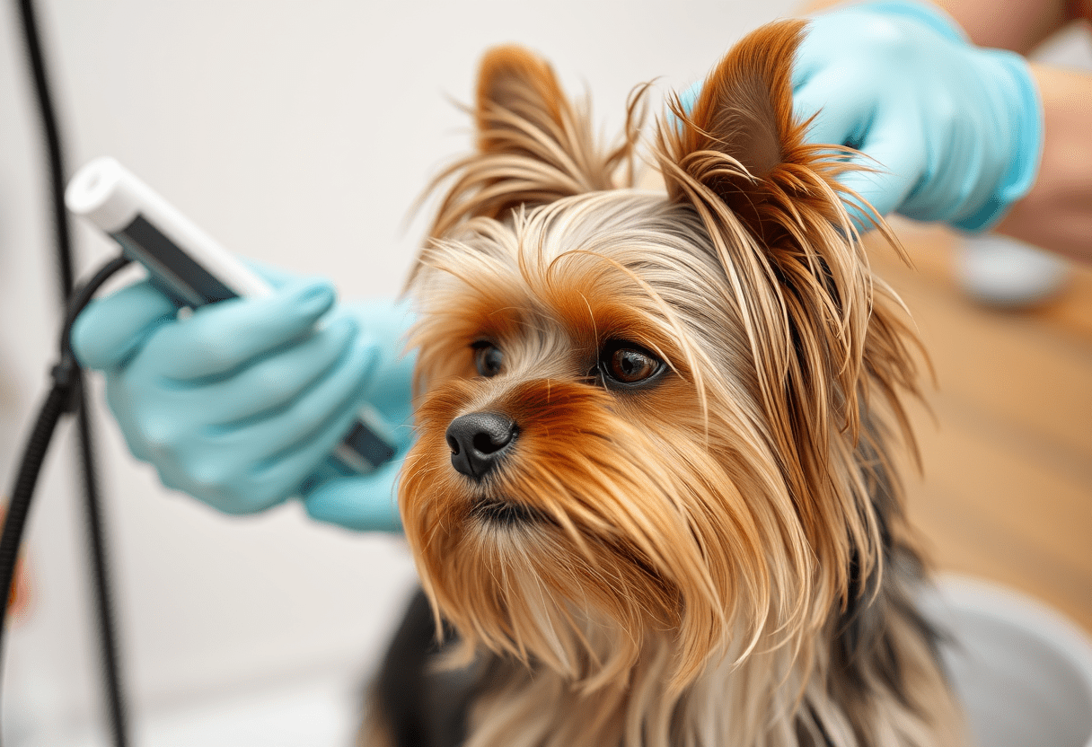 Professionelle Reinigung und Pflege der Yorkshire Terrier Haare