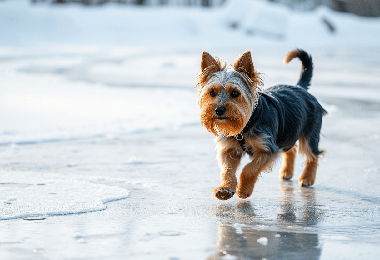 Yorkis brauchen spezielle Winterpflege für Hunde