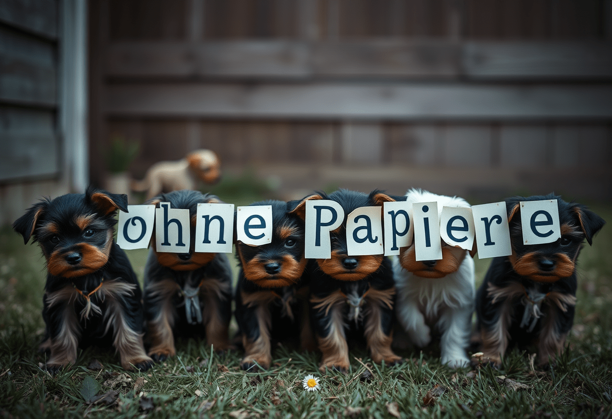 Yorkshire Terrier Welpen ohne Papiere aus schlechter Zucht und mit Krankheiten