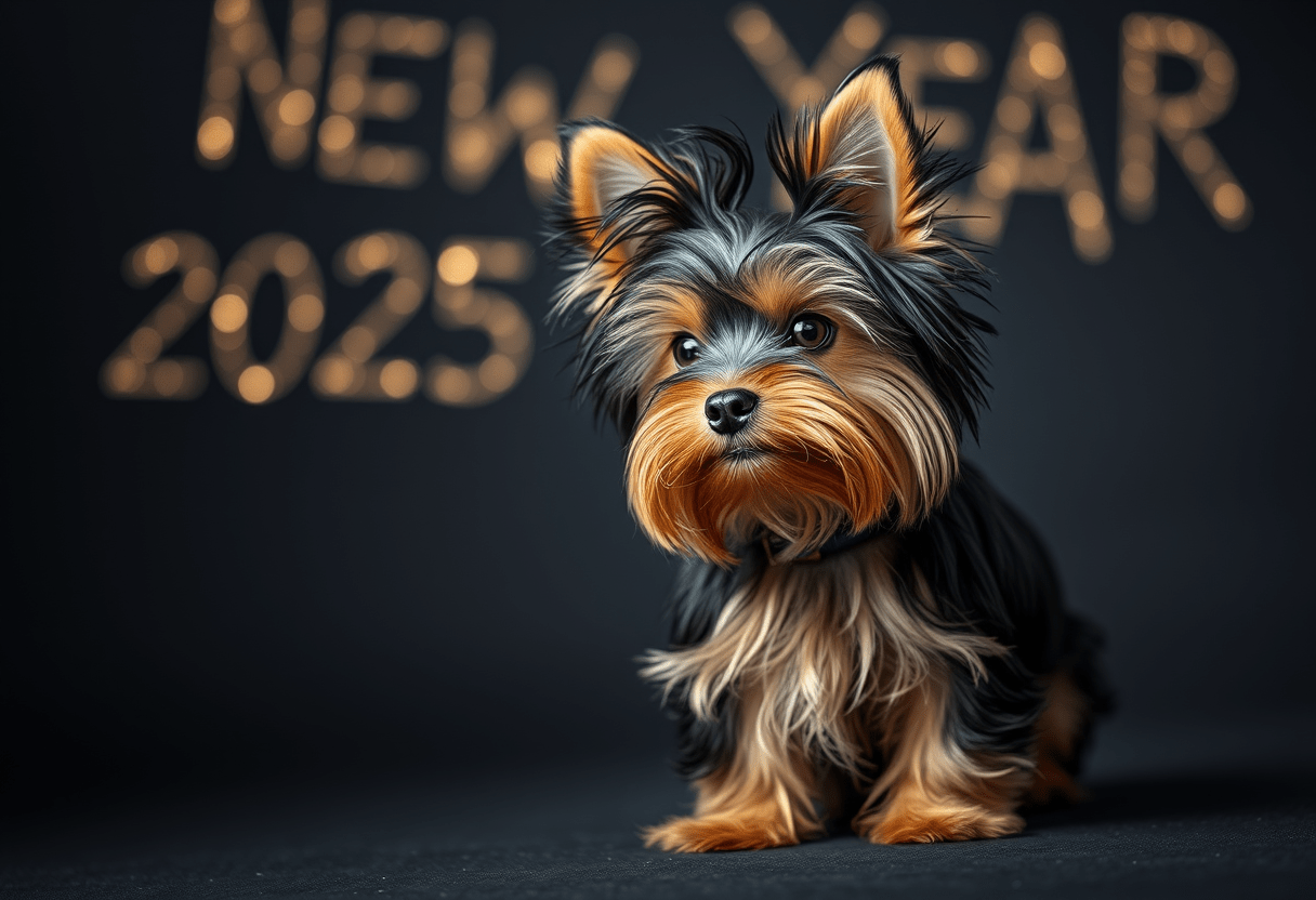 Neujahrsvorsätze 2025 für Yorkshire Terrier